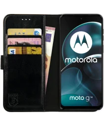 Rosso Element Motorola Moto G14 Hoesje Book Case Wallet Zwart