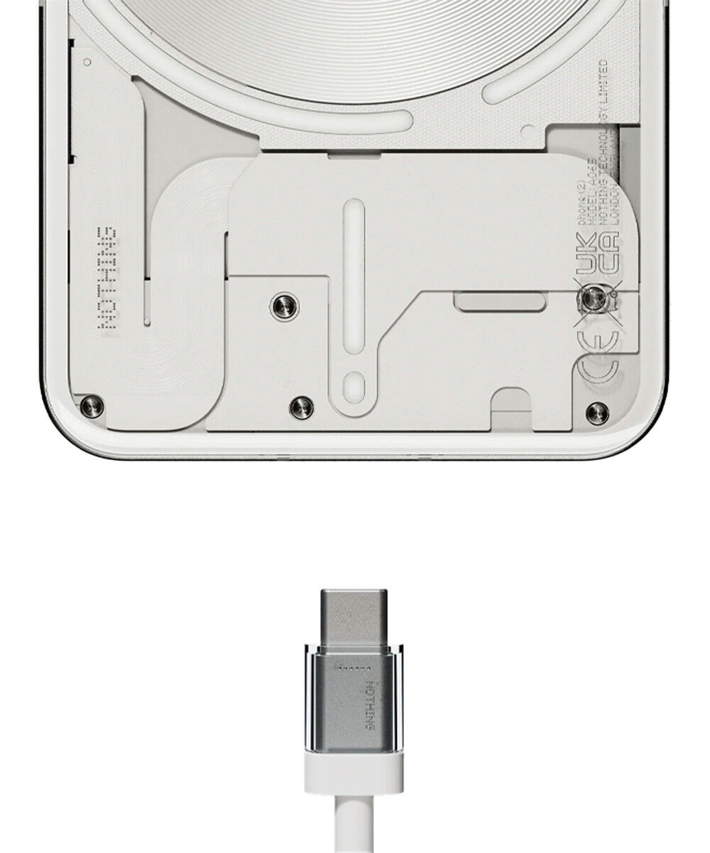 Originele Nothing (R) USB-C naar USB-C Kabel 1.8 Meter 60W Wit afbeelding 2