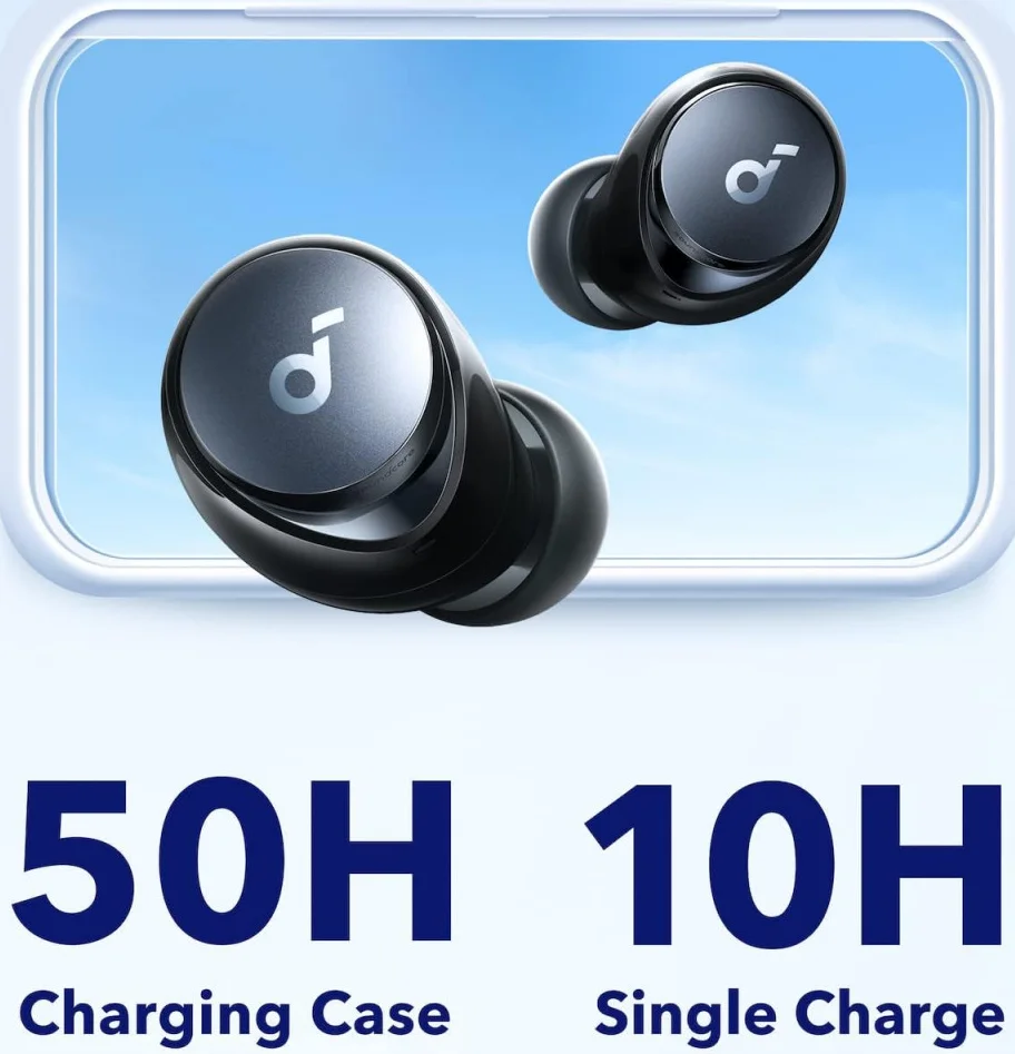 Anker SoundCore Space A40 Draadloze Oordopjes Ruisonderdrukking Zwart afbeelding 6