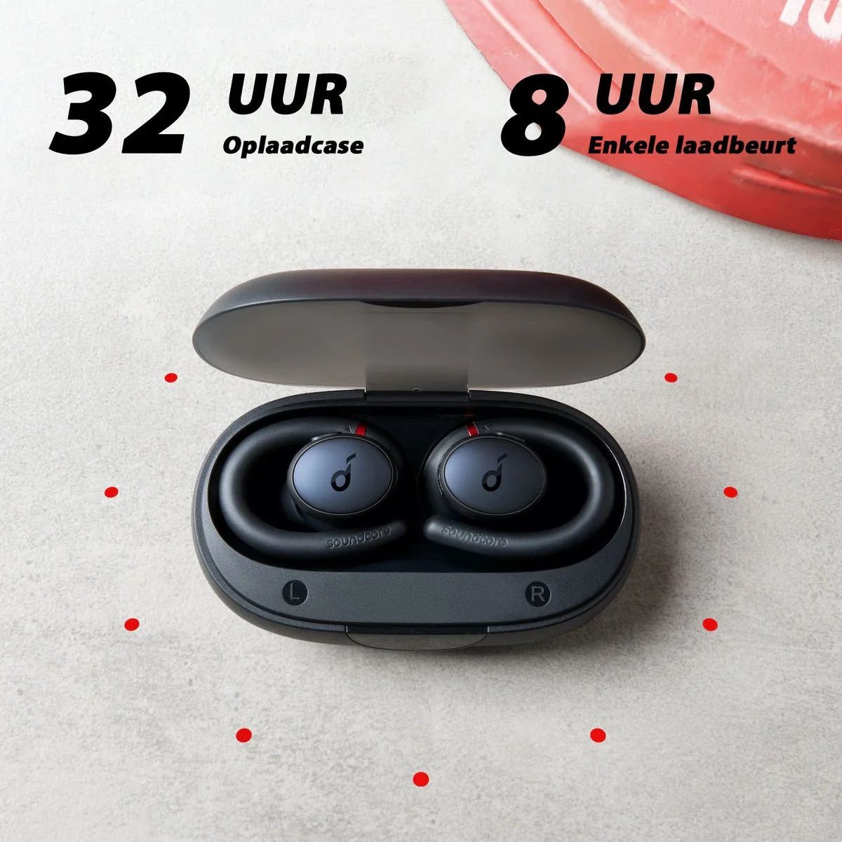 Anker SoundCore Sport X10 Draadloze Oordopjes met Sport Oortjes Zwart afbeelding 5