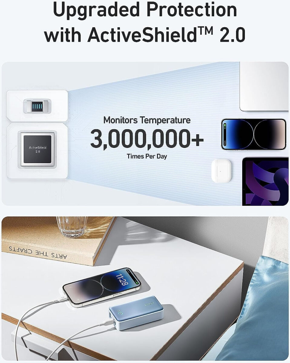 Anker 533 PowerCore (30W) Compacte PD Powerbank 10.000 mAh Zwart afbeelding 7