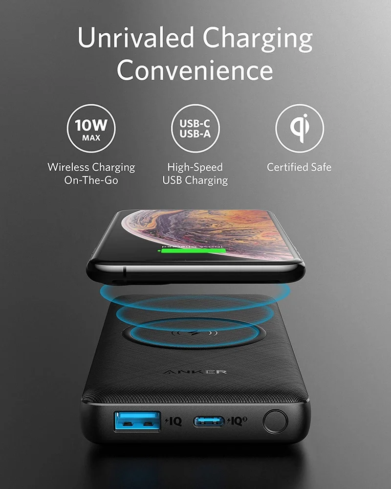 Anker PowerCore III (18W) QI Fast Charge Powerbank 10.000 mAh Zwart afbeelding 3
