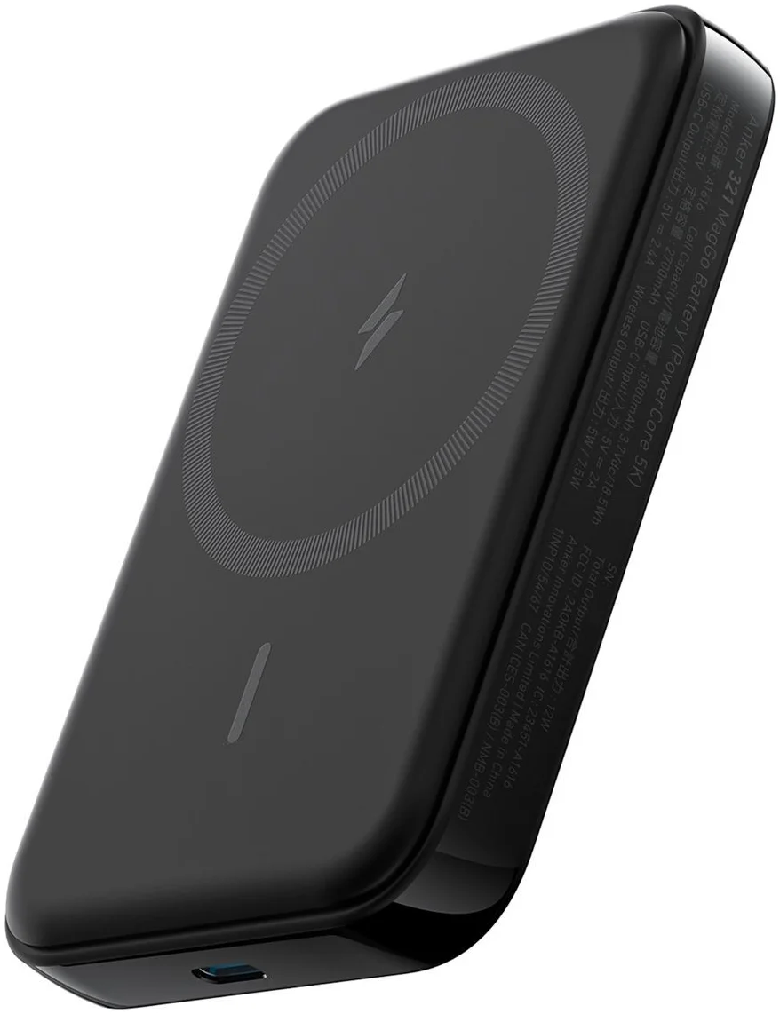 Anker 321 PowerCore MagGo (7.5W) MagSafe Powerbank 5.000 mAh Zwart afbeelding 2