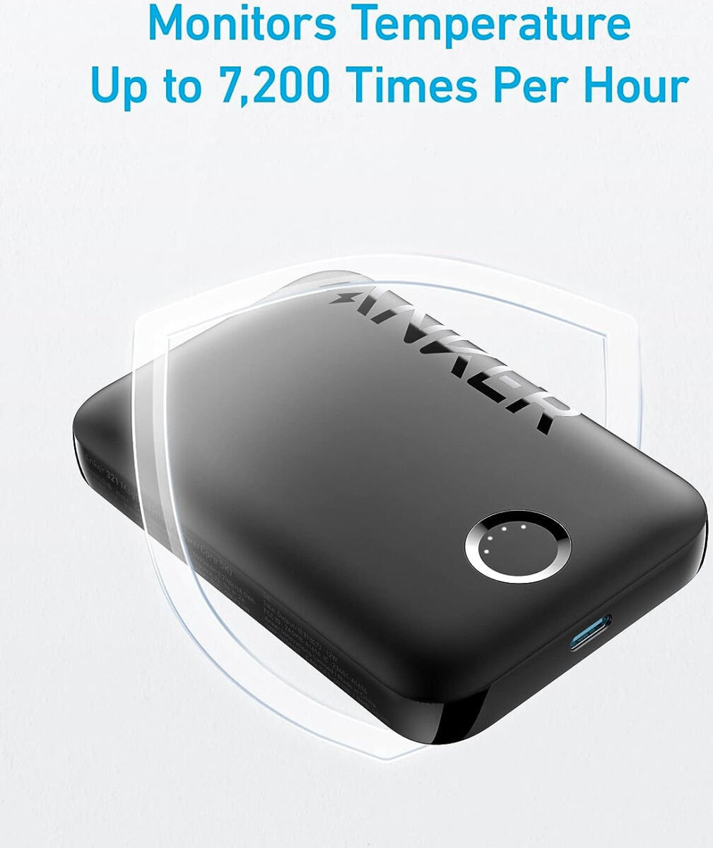 Anker 321 PowerCore MagGo (7.5W) MagSafe Powerbank 5.000 mAh Zwart afbeelding 6
