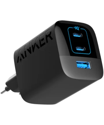 Anker 336 (67W) Fast Charger 3-Poorts USB-A en USB-C Adapter Zwart Opladers