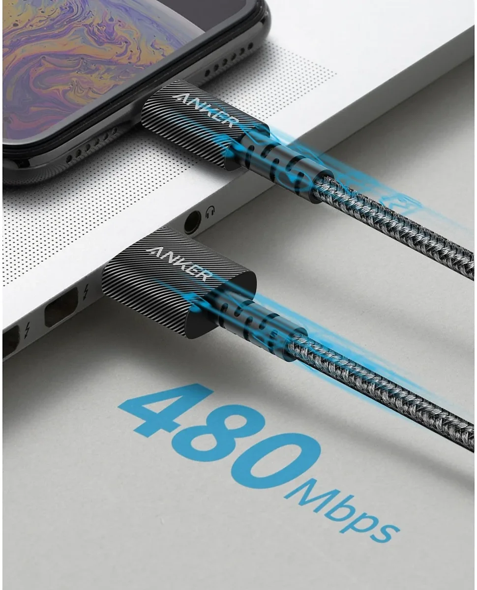 Anker PowerLine Select+ USB-A naar Apple Lightning Kabel 0.9M Zwart afbeelding 2
