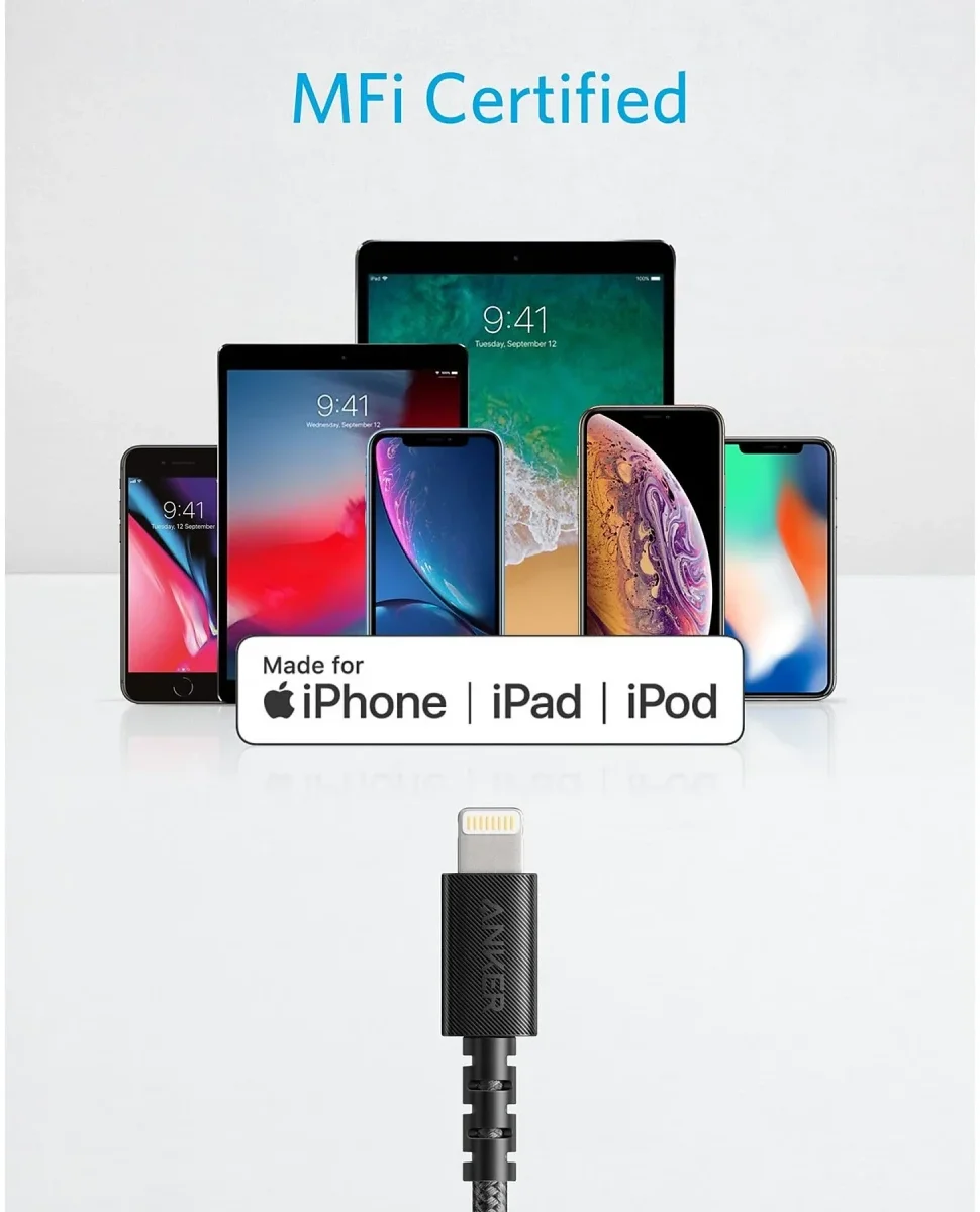 Anker PowerLine Select+ USB-A naar Apple Lightning Kabel 0.9M Zwart afbeelding 3