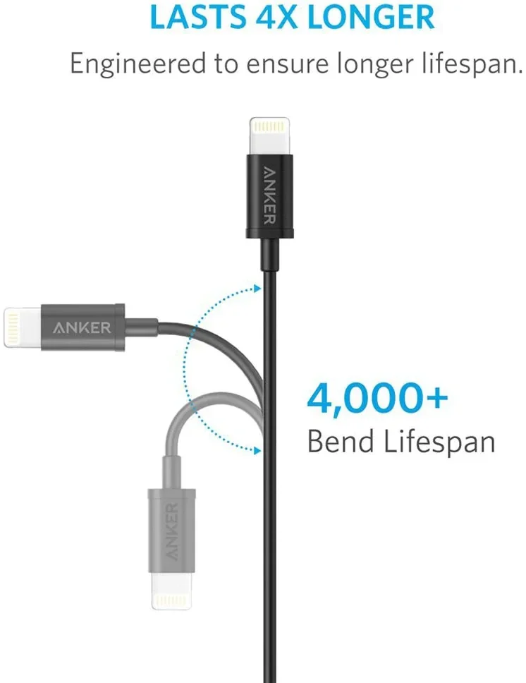 Anker PowerLine Select+ USB-A naar Apple Lightning Kabel 0.9M Zwart afbeelding 5