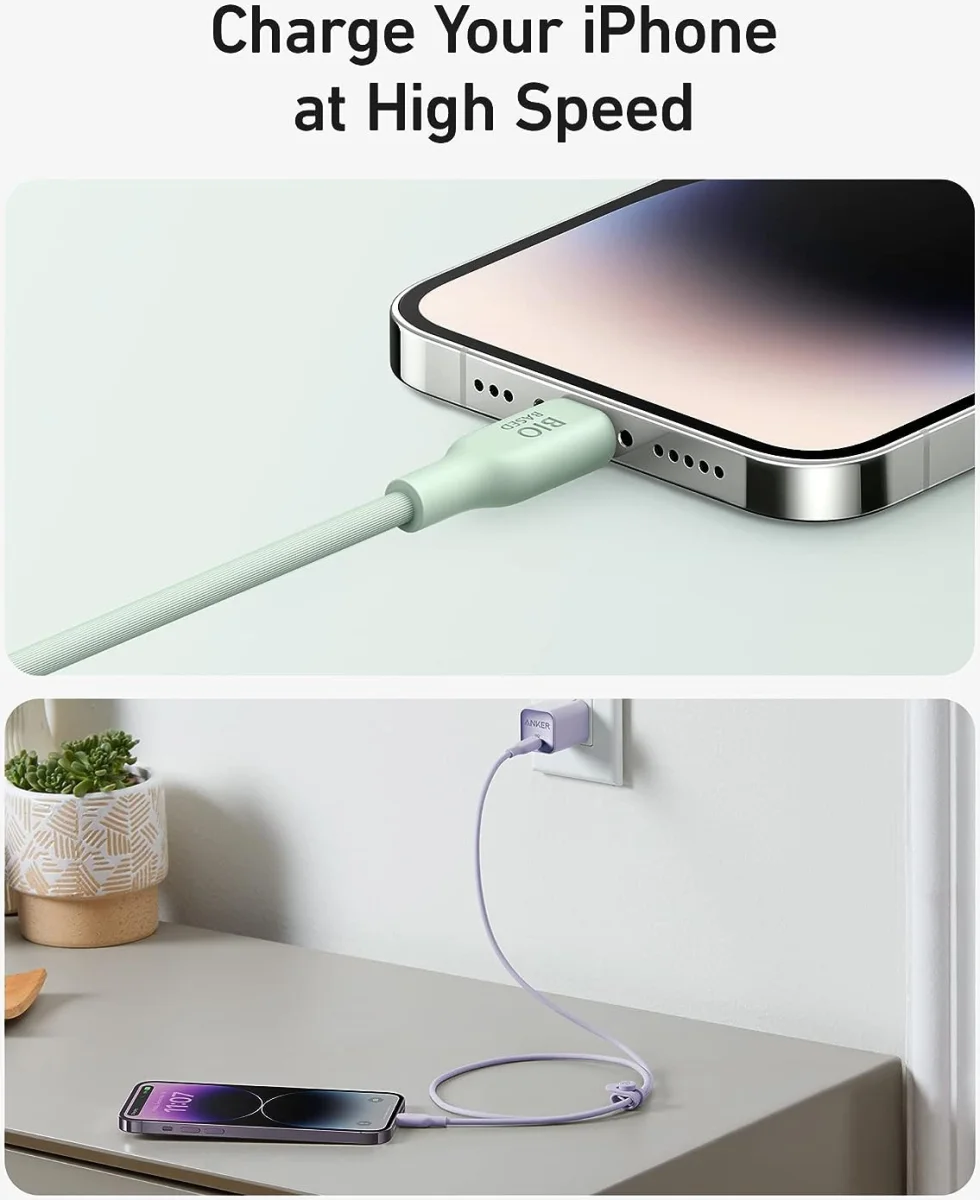 Anker 541 Bio-Based (30W) USB-C naar Apple Lightning Kabel 0.9M Groen afbeelding 4