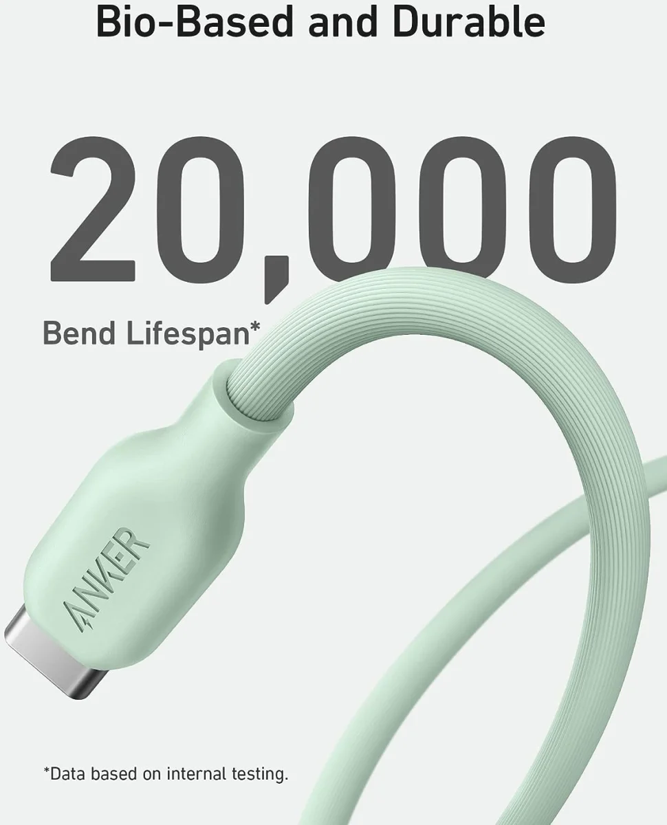 Anker 541 Bio-Based (30W) USB-C naar Apple Lightning Kabel 1.8M Groen afbeelding 7