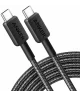 Anker 322 (60W) Gevlochten USB-C naar USB-C Kabel 0.9M Zwart