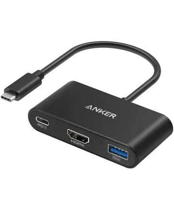 Anker PowerExpand 3-in-1 Compacte Hub USB-C/ USB 3.0/ HDMI Kabels