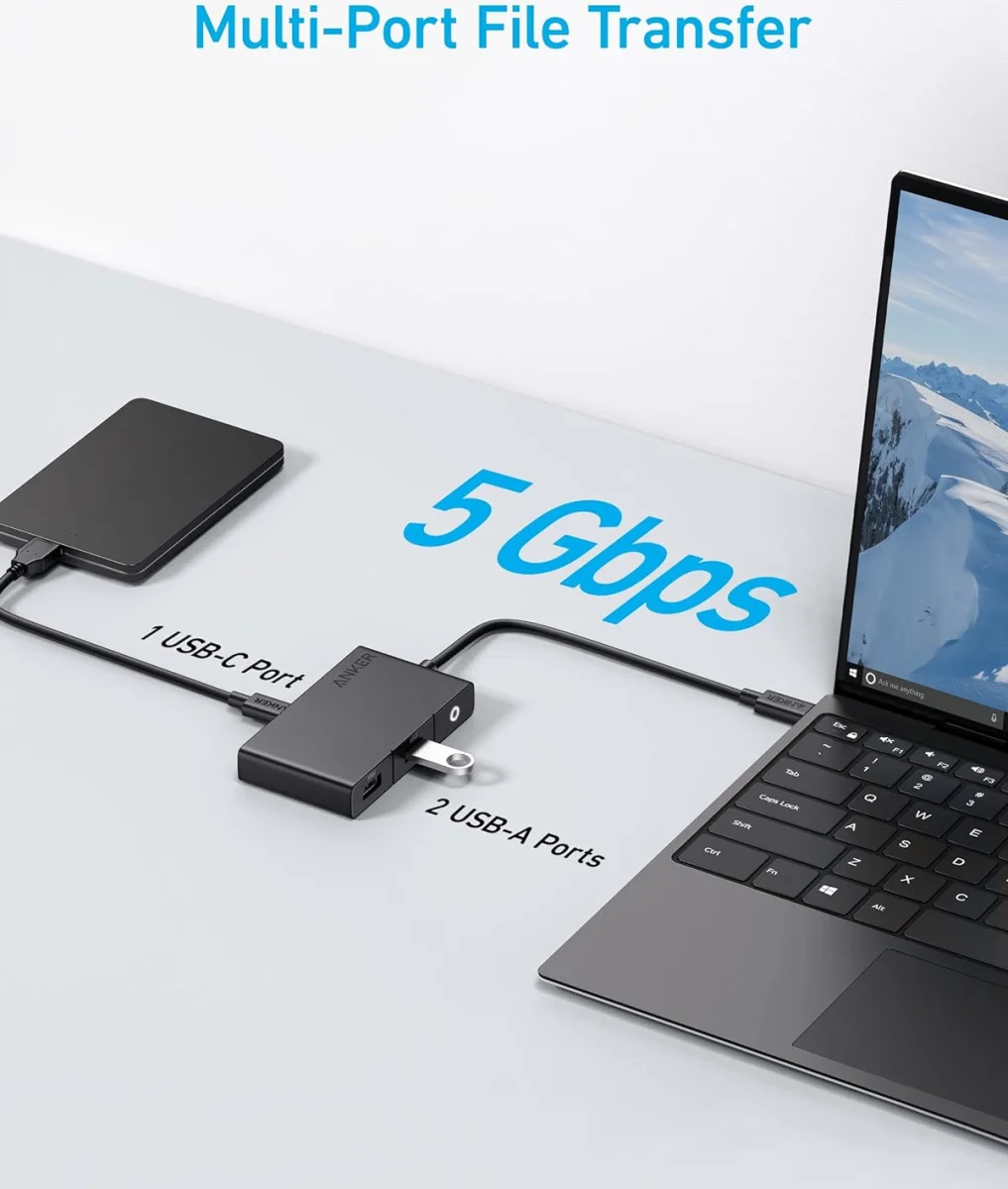 Anker 332 5-in-1 USB-C Hub HDMI 1.4 / 2x USB-C 100W / 2x USB-A  5Gbps afbeelding 4