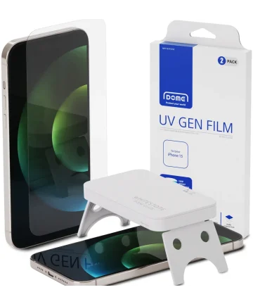 Whitestone UV Gen iPhone 15 Screen Protector UV-Licht Folie (2-Pack) Screen Protectors