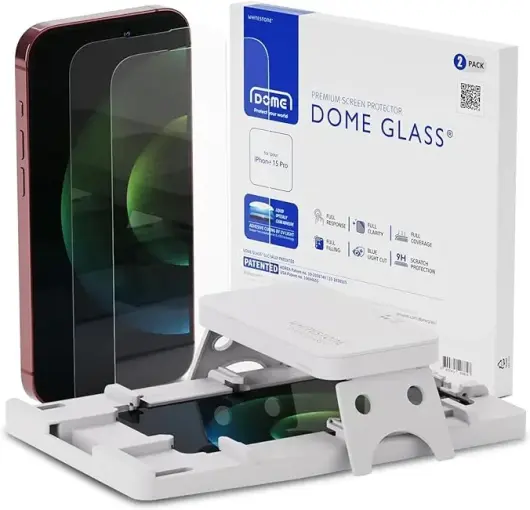 Whitestone Dome Glass Apple iPhone 15 Pro Screen Protector (2-Pack) afbeelding 1