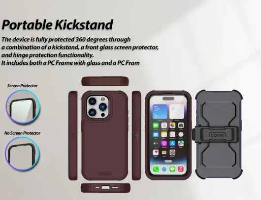 Whitestone Aegis iPhone 15 Pro Max Hoesje Full Protect Cover Zwart afbeelding 7