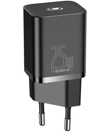 Baseus Super-Si USB-C Snellader Quick Charge 25W Zwart Opladers