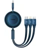 Baseus USB-C 3-in-1 Kabel met Micro-USB / USB-C / Lightning 1.1M Blauw