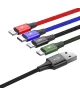 Baseus USB 4-in-1 Kabel Micro-USB / USB-C / 2x Lightning 1.2M Zwart