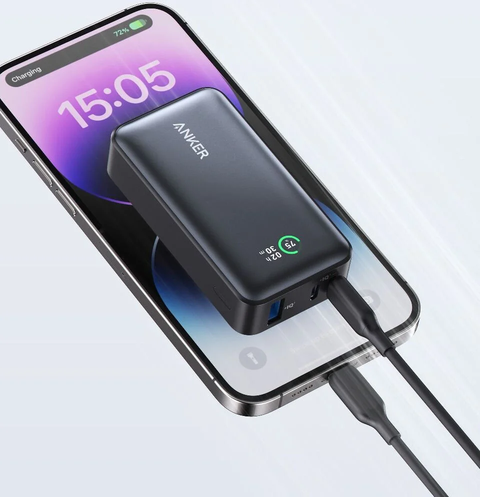 Anker 533 PowerCore (30W) Compacte PPS Powerbank 10.000 mAh Zwart afbeelding 2