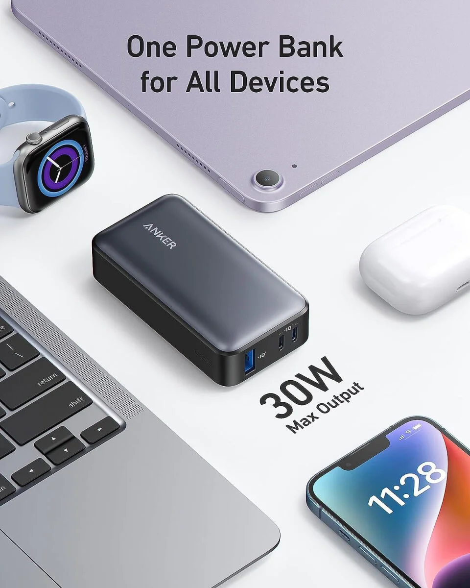 Anker 533 PowerCore (30W) Compacte PPS Powerbank 10.000 mAh Zwart afbeelding 6