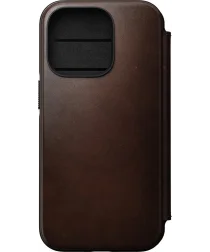 Nomad Modern Leather Folio Apple iPhone 14 Pro Hoesje MagSafe Bruin