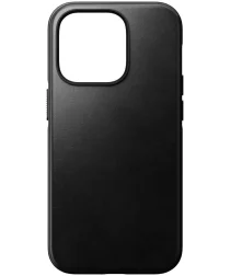 Nomad Modern Leather Apple iPhone 14 Pro Hoesje MagSafe Zwart