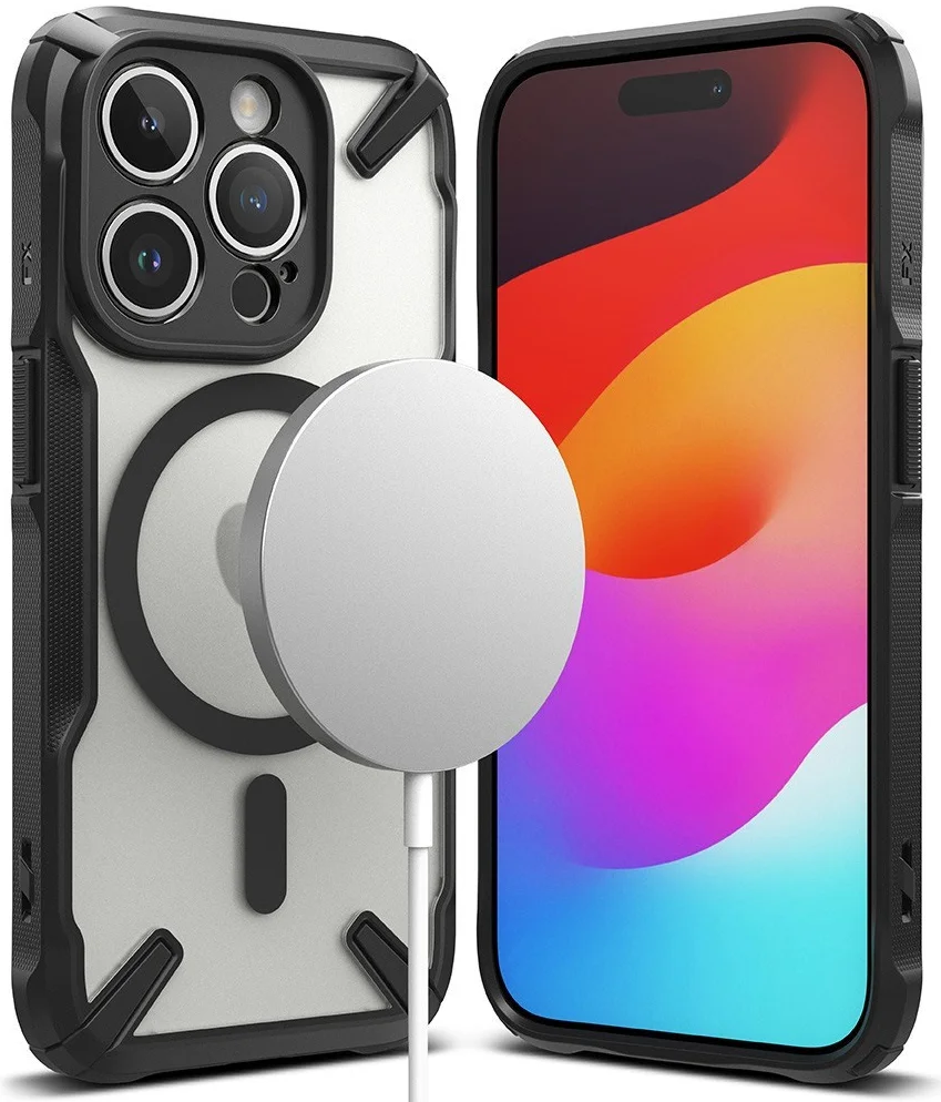 Ringke Fusion X Magnetic Apple iPhone 15 Pro Hoesje MagSafe Zwart afbeelding 1