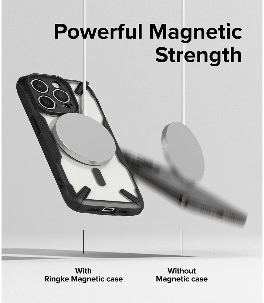 Ringke Fusion X Magnetic Apple iPhone 15 Pro Hoesje MagSafe Zwart afbeelding 9