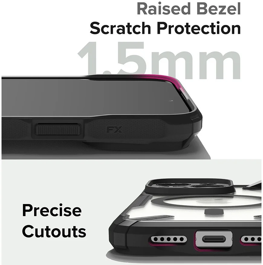 Ringke Fusion X Magnetic Apple iPhone 15 Pro Hoesje MagSafe Zwart afbeelding 12