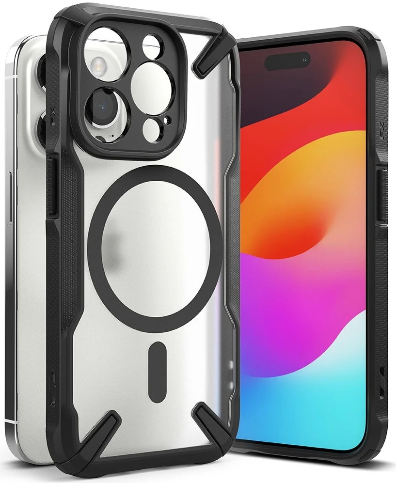 Ringke Fusion X Magnetic Apple iPhone 15 Pro Hoesje MagSafe Zwart afbeelding 15