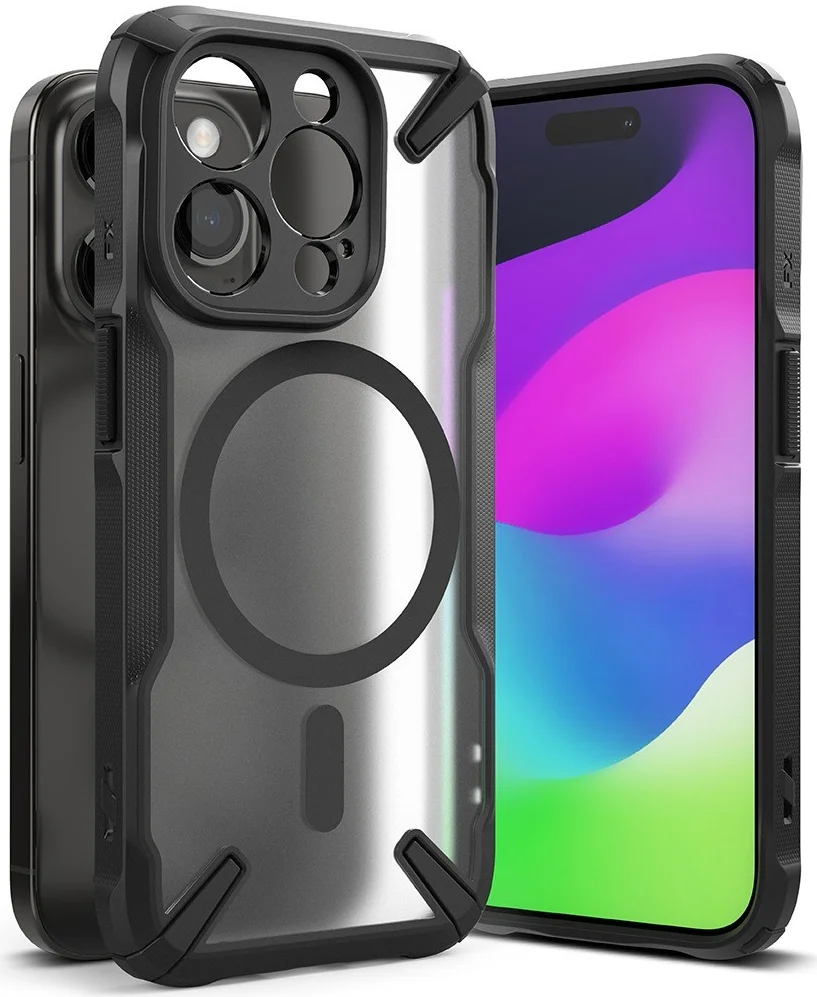 Ringke Fusion X Magnetic Apple iPhone 15 Pro Hoesje MagSafe Zwart afbeelding 2
