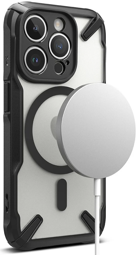 Ringke Fusion X Magnetic Apple iPhone 15 Pro Hoesje MagSafe Zwart afbeelding 14