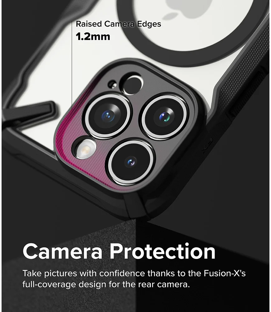 Ringke Fusion X Magnetic Apple iPhone 15 Pro Hoesje MagSafe Zwart afbeelding 5
