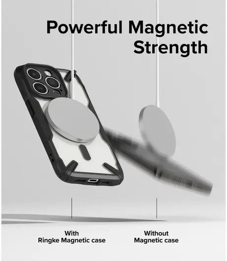 Ringke Fusion X Magnetic Apple iPhone 15 Pro Hoesje MagSafe Zwart afbeelding 9