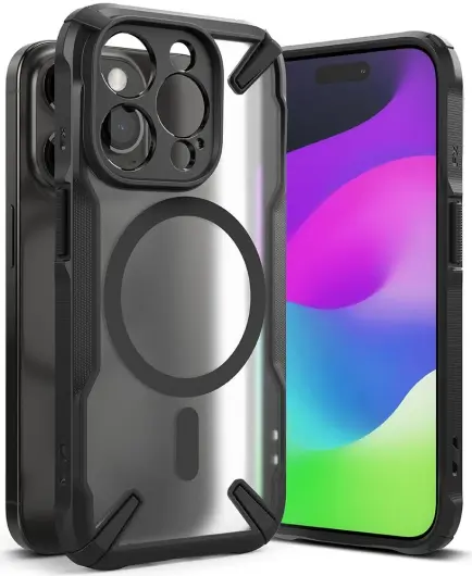 Ringke Fusion X Magnetic Apple iPhone 15 Pro Hoesje MagSafe Zwart afbeelding 2