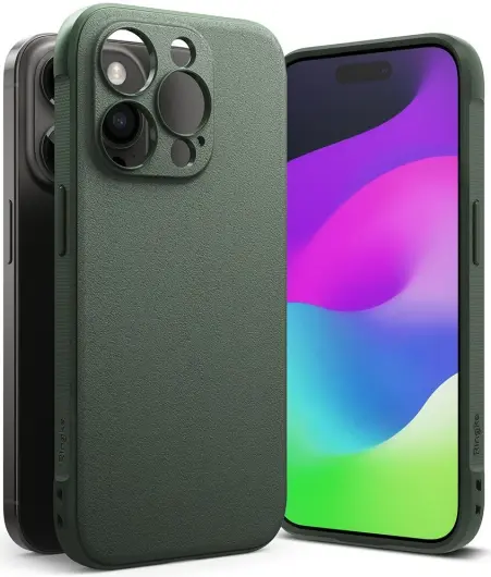Ringke Onyx Apple iPhone 15 Pro Hoesje Flexibel TPU Back Cover Groen afbeelding 1