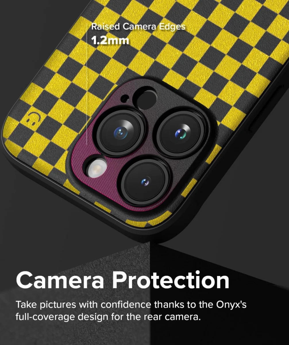 Ringke Onyx Design iPhone 15 Pro Hoesje Flexibel TPU Checkerboard afbeelding 8