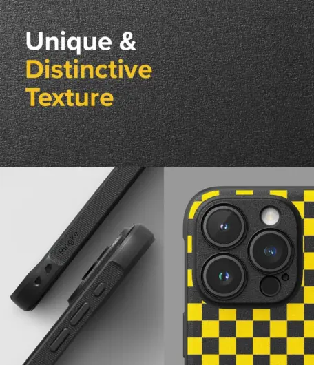 Ringke Onyx Design iPhone 15 Pro Hoesje Flexibel TPU Checkerboard afbeelding 5