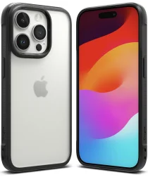 Ringke Fusion Bold Apple iPhone 15 Pro Hoesje Back Cover Matte Zwart afbeelding