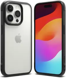 Ringke Fusion Bold Apple iPhone 15 Pro Hoesje Back Cover Matte Zwart afbeelding