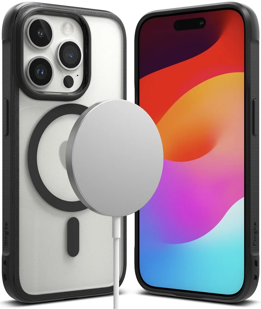 Ringke Fusion Bold Magnetic Apple iPhone 15 Pro Hoesje MagSafe Zwart afbeelding 1
