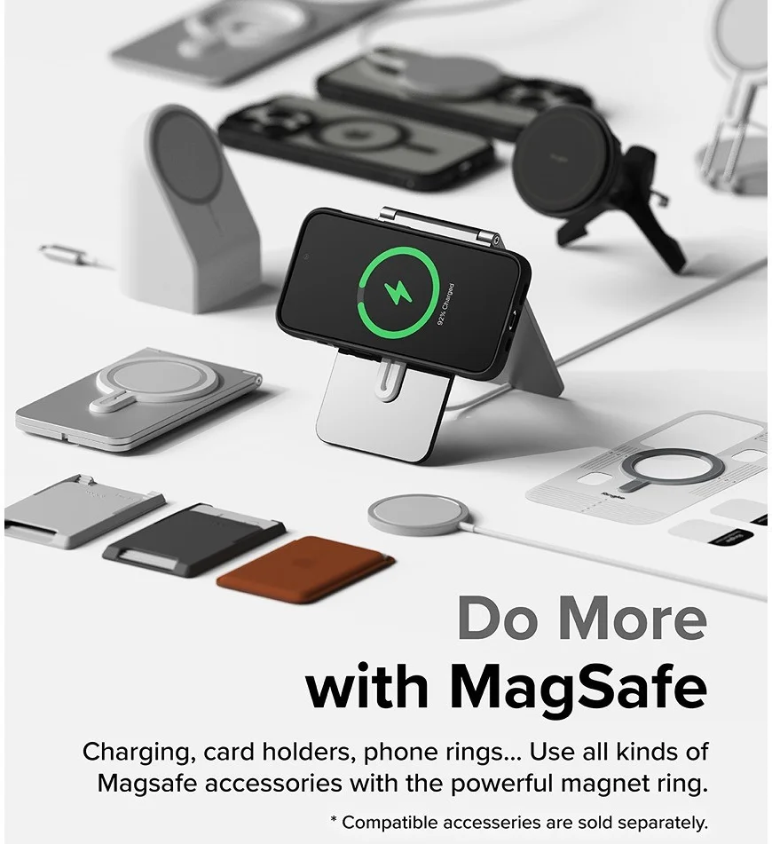 Ringke Fusion Bold Magnetic Apple iPhone 15 Pro Hoesje MagSafe Zwart afbeelding 3