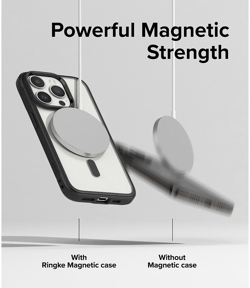 Ringke Fusion Bold Magnetic Apple iPhone 15 Pro Hoesje MagSafe Zwart afbeelding 8