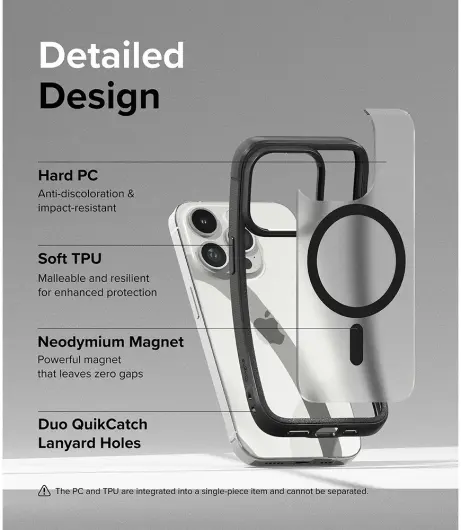 Ringke Fusion Bold Magnetic Apple iPhone 15 Pro Hoesje MagSafe Zwart afbeelding 5