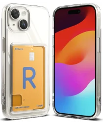Ringke Fusion Card Apple iPhone 15 Plus Hoesje Kaarthouder Transparant
