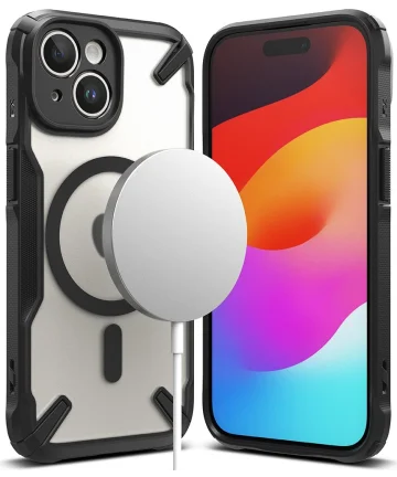 Ringke Fusion X Magnetic Apple iPhone 15 Hoesje MagSafe Matte Zwart Hoesjes