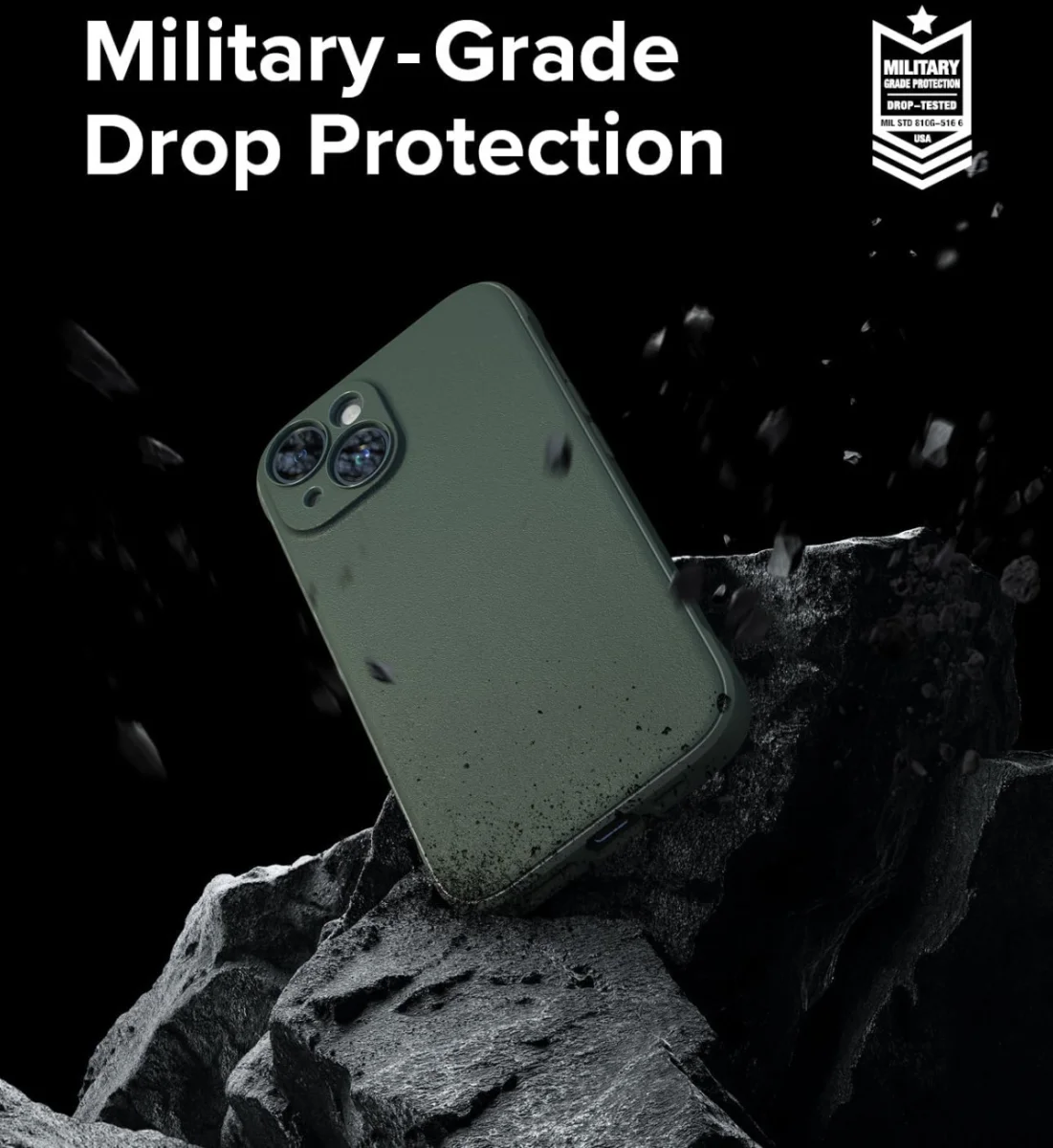 Ringke Onyx Apple iPhone 15 Hoesje Flexibel TPU Back Cover Groen afbeelding 3