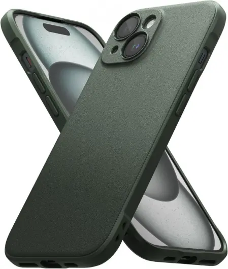 Ringke Onyx Apple iPhone 15 Hoesje Flexibel TPU Back Cover Groen afbeelding 11