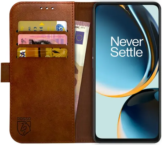 Rosso Element OnePlus Nord CE 3 Lite Hoesje Book Case Wallet Bruin afbeelding 1